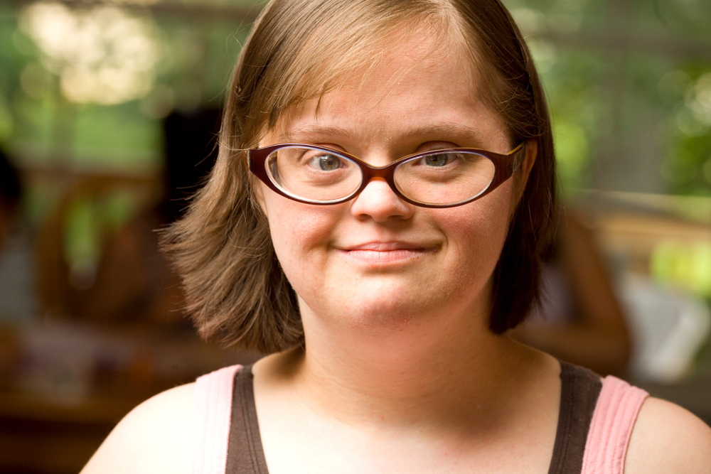 A young woman with intellectual disability at Gallagher