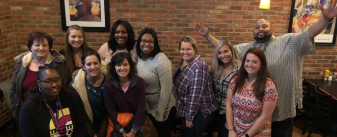 Pictured: Peggy Hotaling, Javon Blue, Megan McNew, Kristine Basnyat, Patrice Munford, Laurie Vozzella-Bell, Danielle Wheeler, Ginna Wagner, Jessica Beer, Kelsey McClellan, John Wortham*Missing: Andrew Knight, Dr. Ron Means & Dr. Taylor Scott